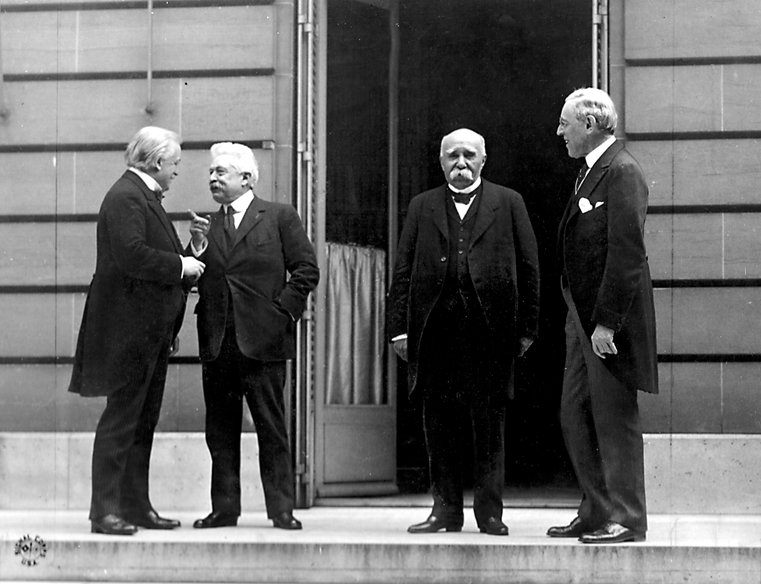 Lloyd George, Orlando, Clemenceau und Wilson auf der Pariser Friedenskonferenz, 27. Mai 1919